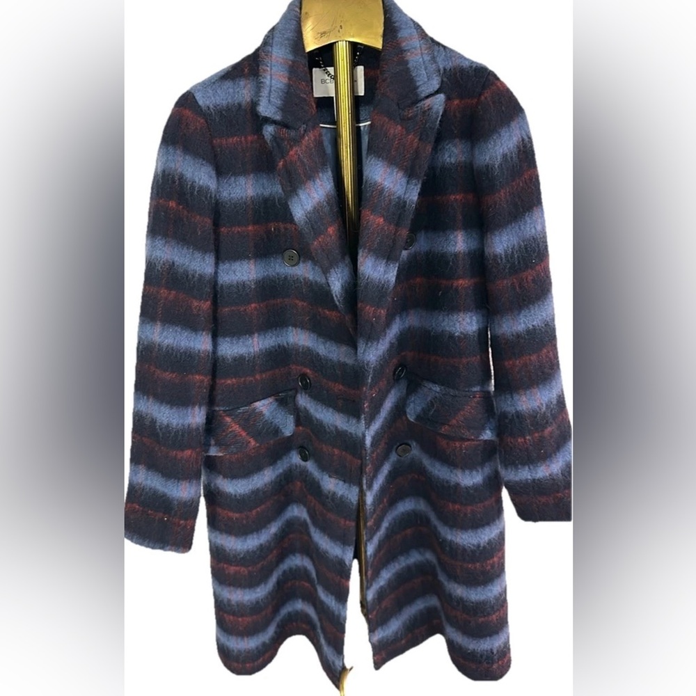 BCBGeneration - Stylish Blue and Black Striped Women's Coat - Picture 8 of 9